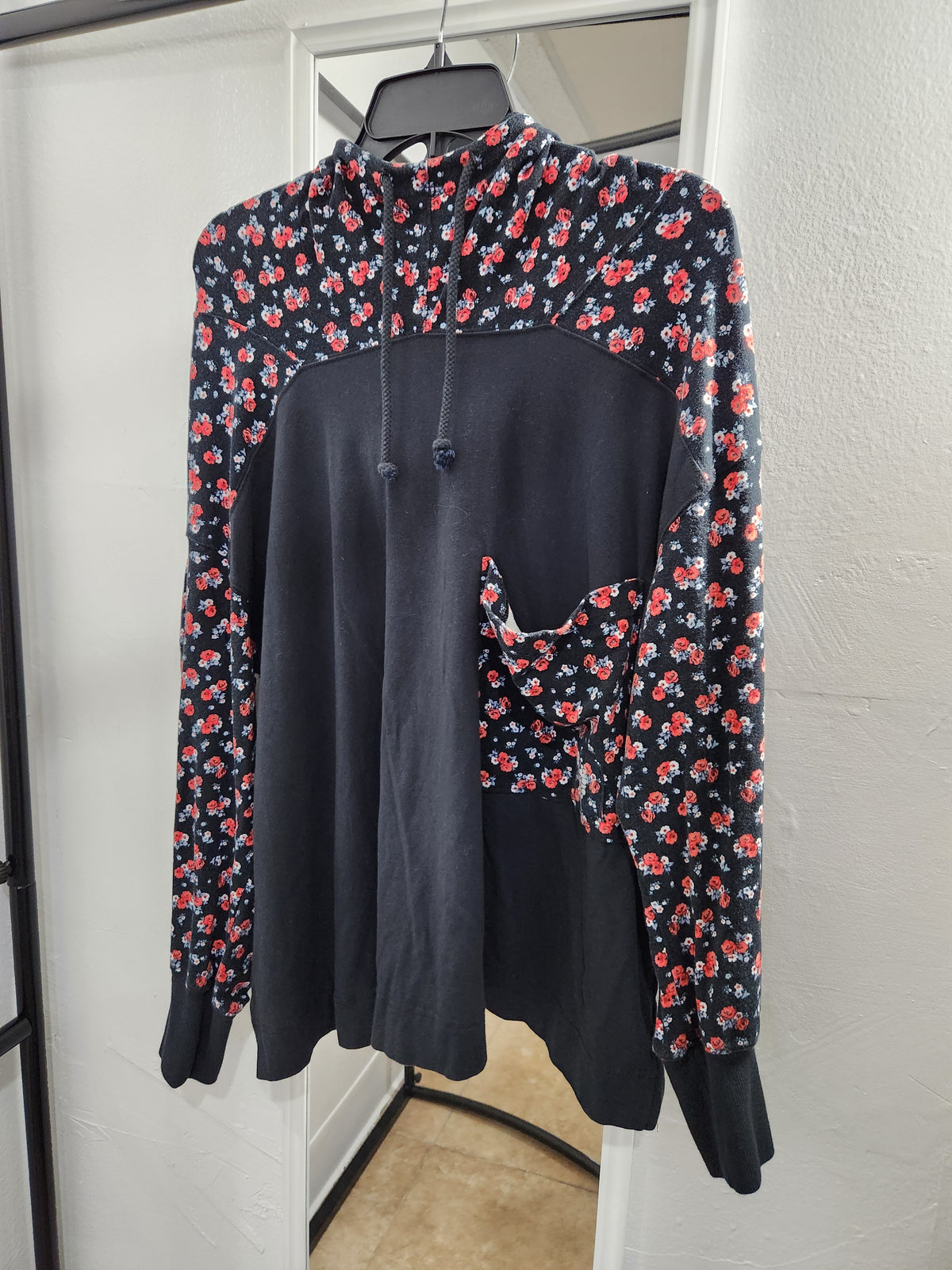 FP Movement in black and floral printed hoodie by Free People
