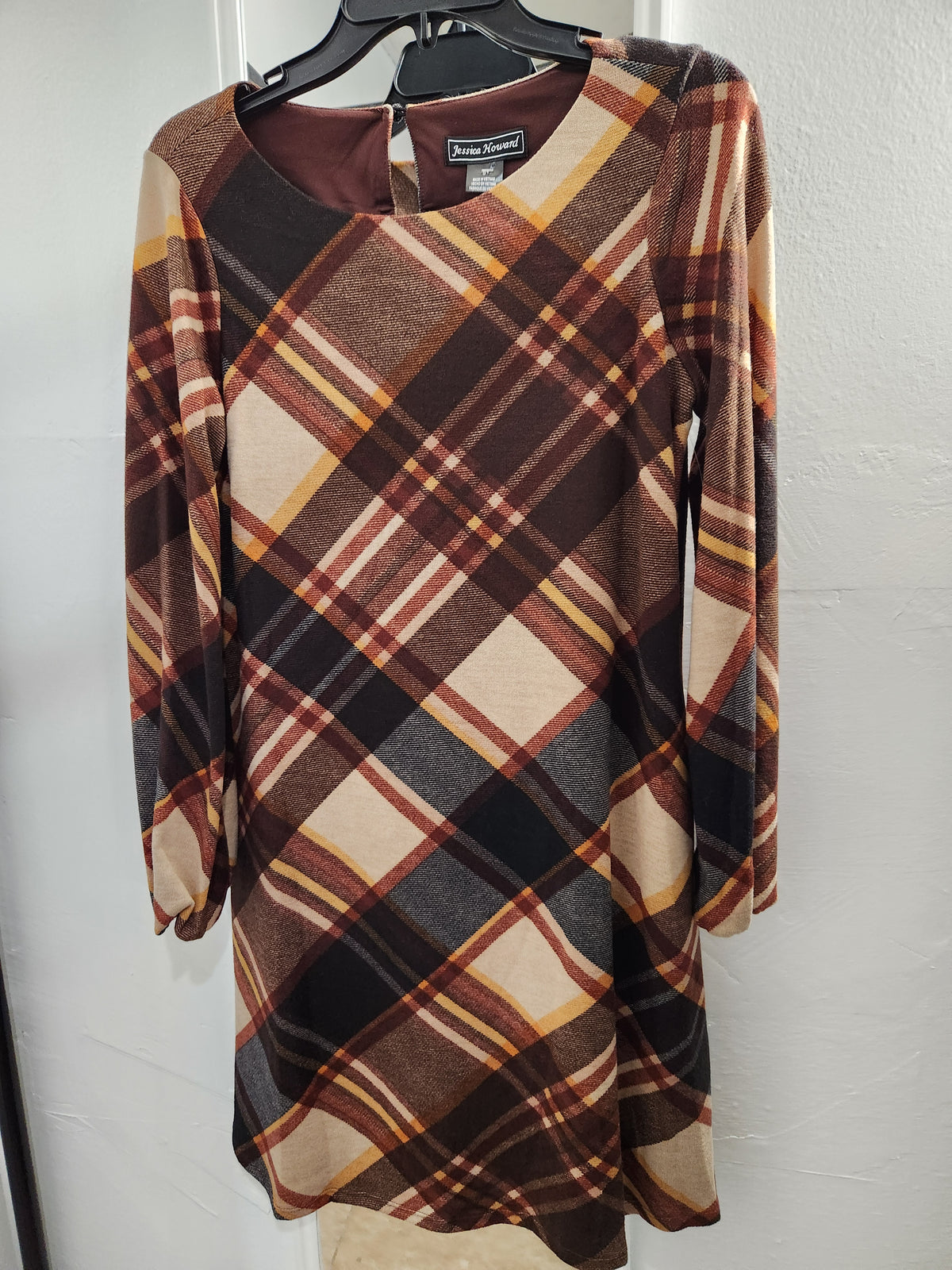 Jessica Howard Plaid A-Line Dress