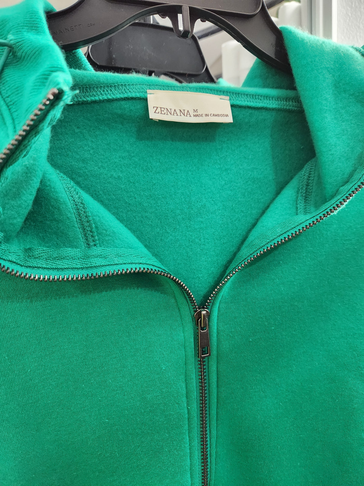 Zenana Half Zip Fleece Sweatshirt