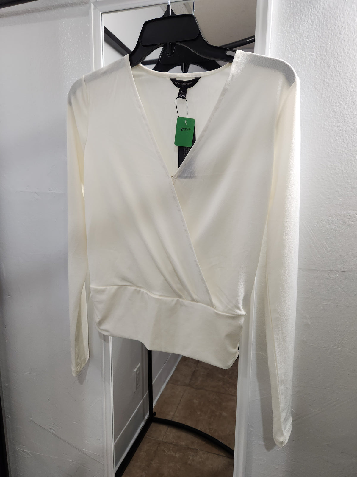 Banana Republic Long Sleeve Surplice Wrap Top