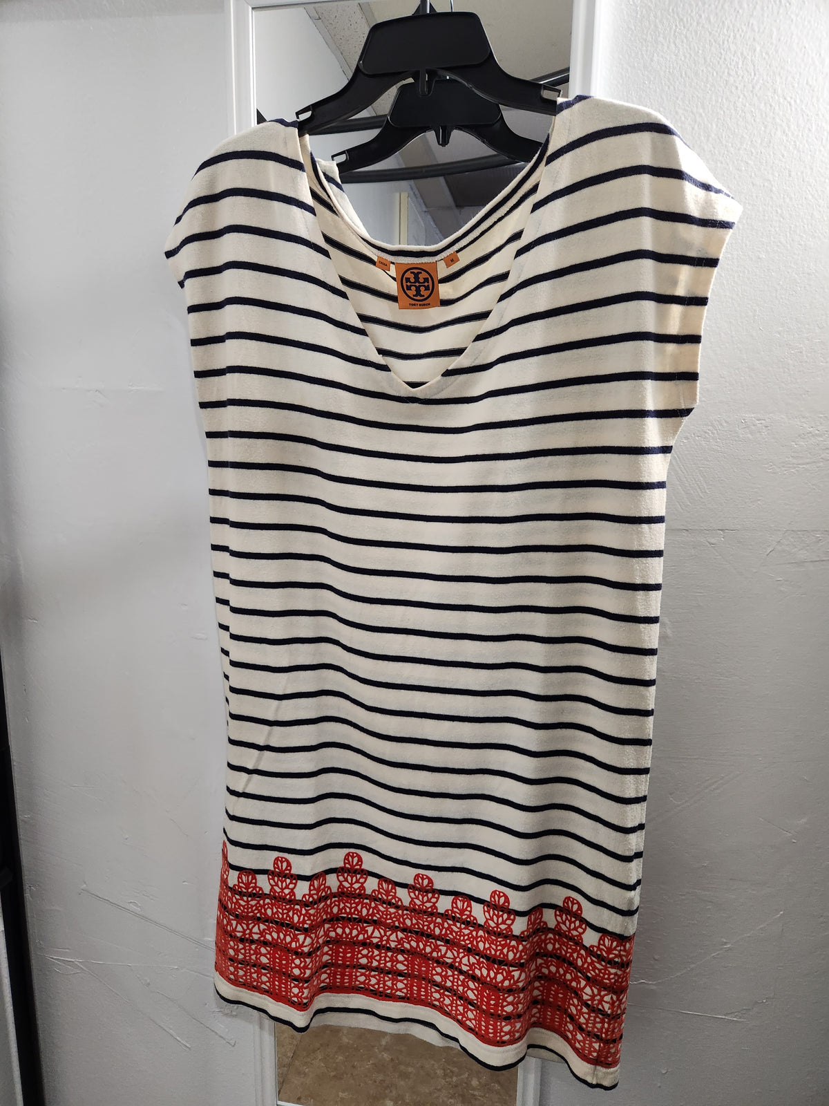 Tory Burch Oversized Cap Sleeve Tunic Sweater Dress