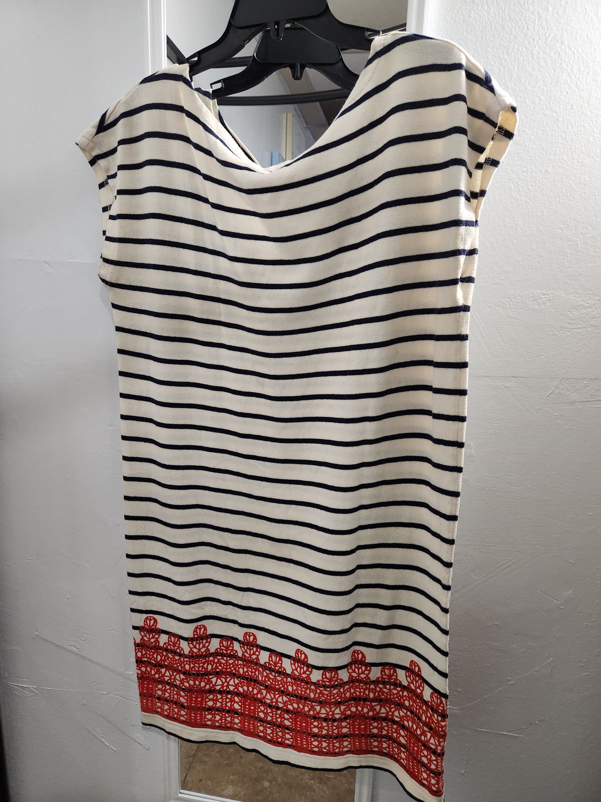 Tory Burch Oversized Cap Sleeve Tunic Sweater Dress