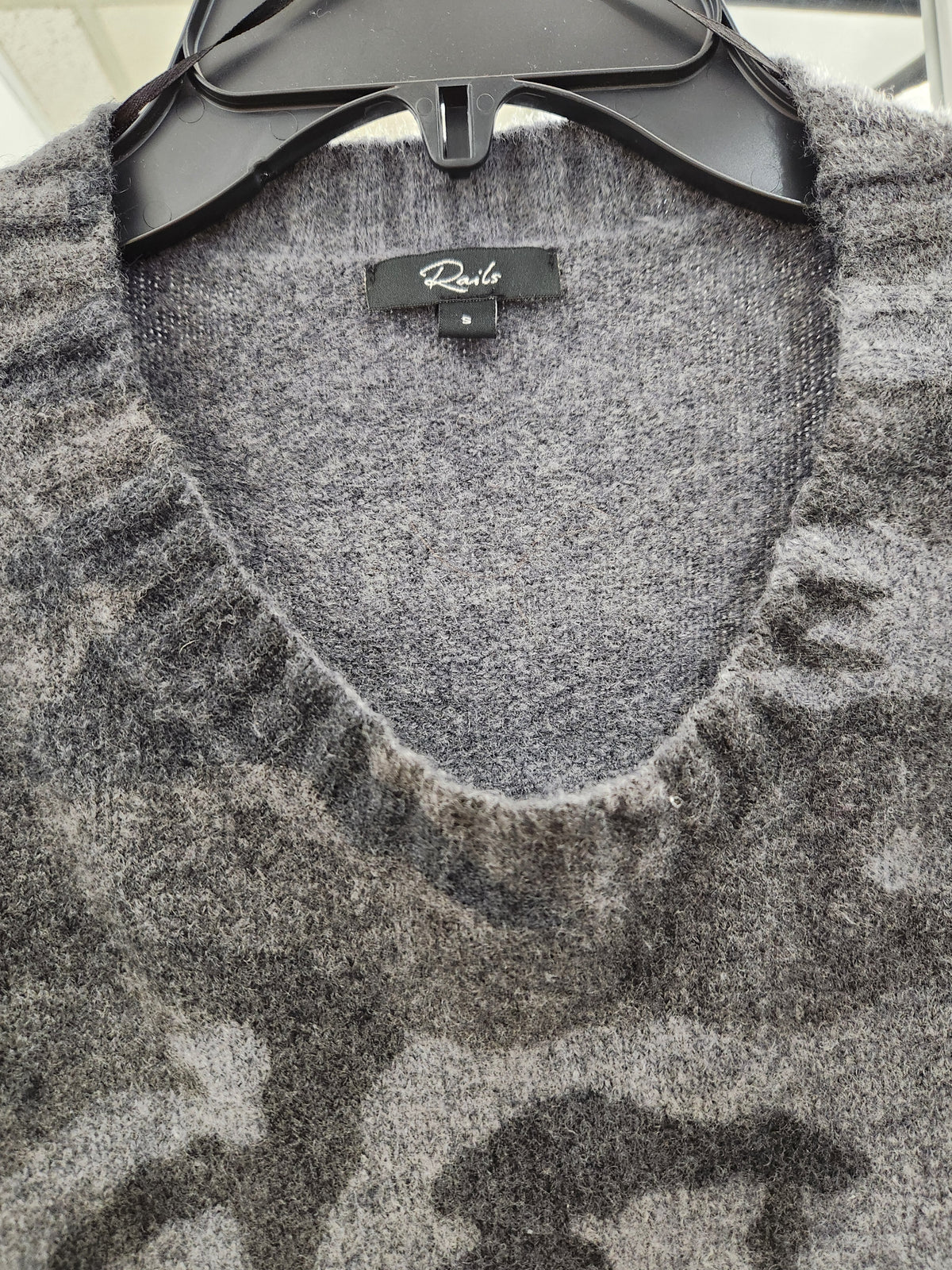 Rails "Louie" Charcoal Camo Knit Sweater