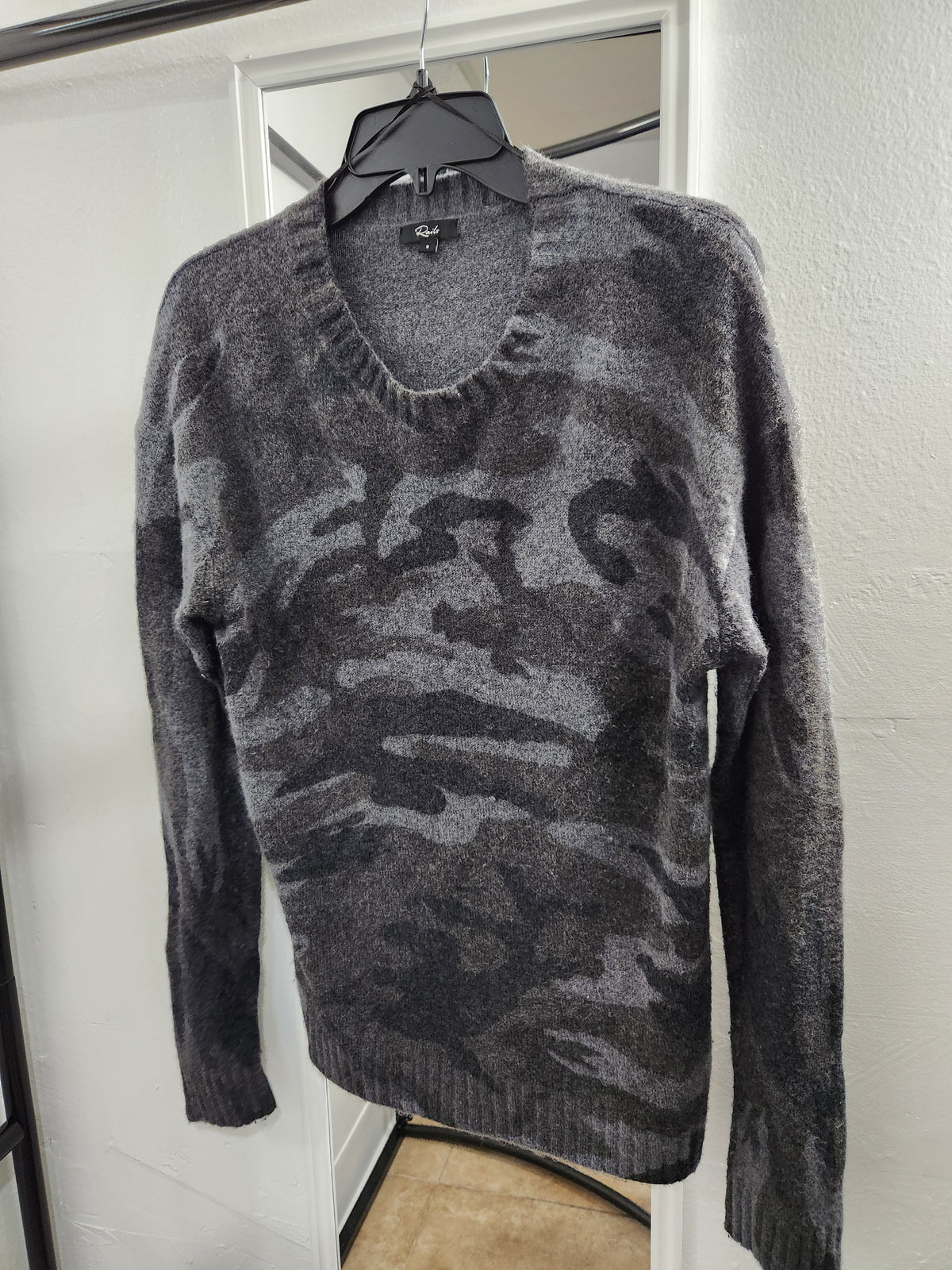 Rails "Louie" Charcoal Camo Knit Sweater