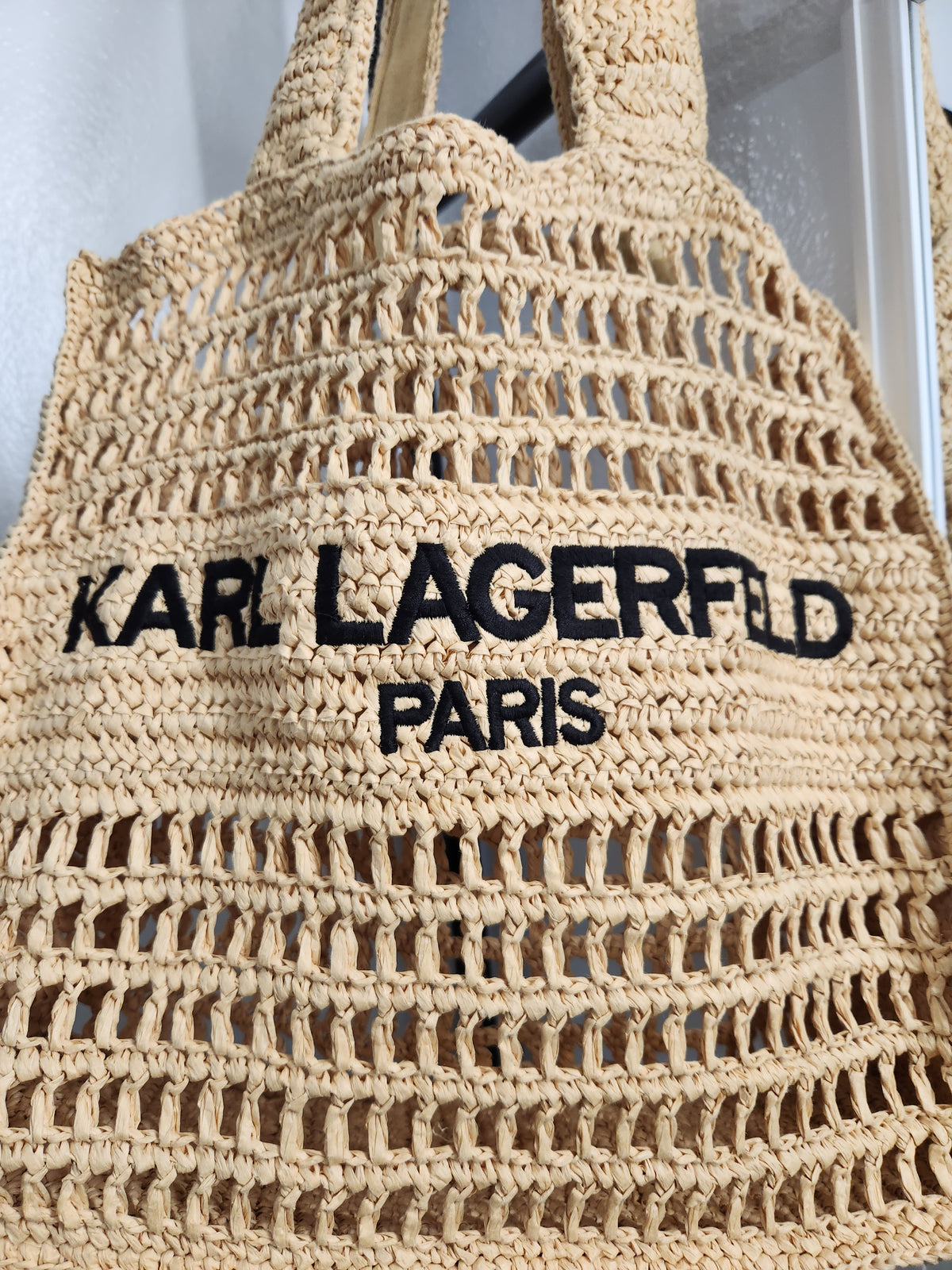 Karl Lagerfeld Paris Antibes Straw Tote Bag