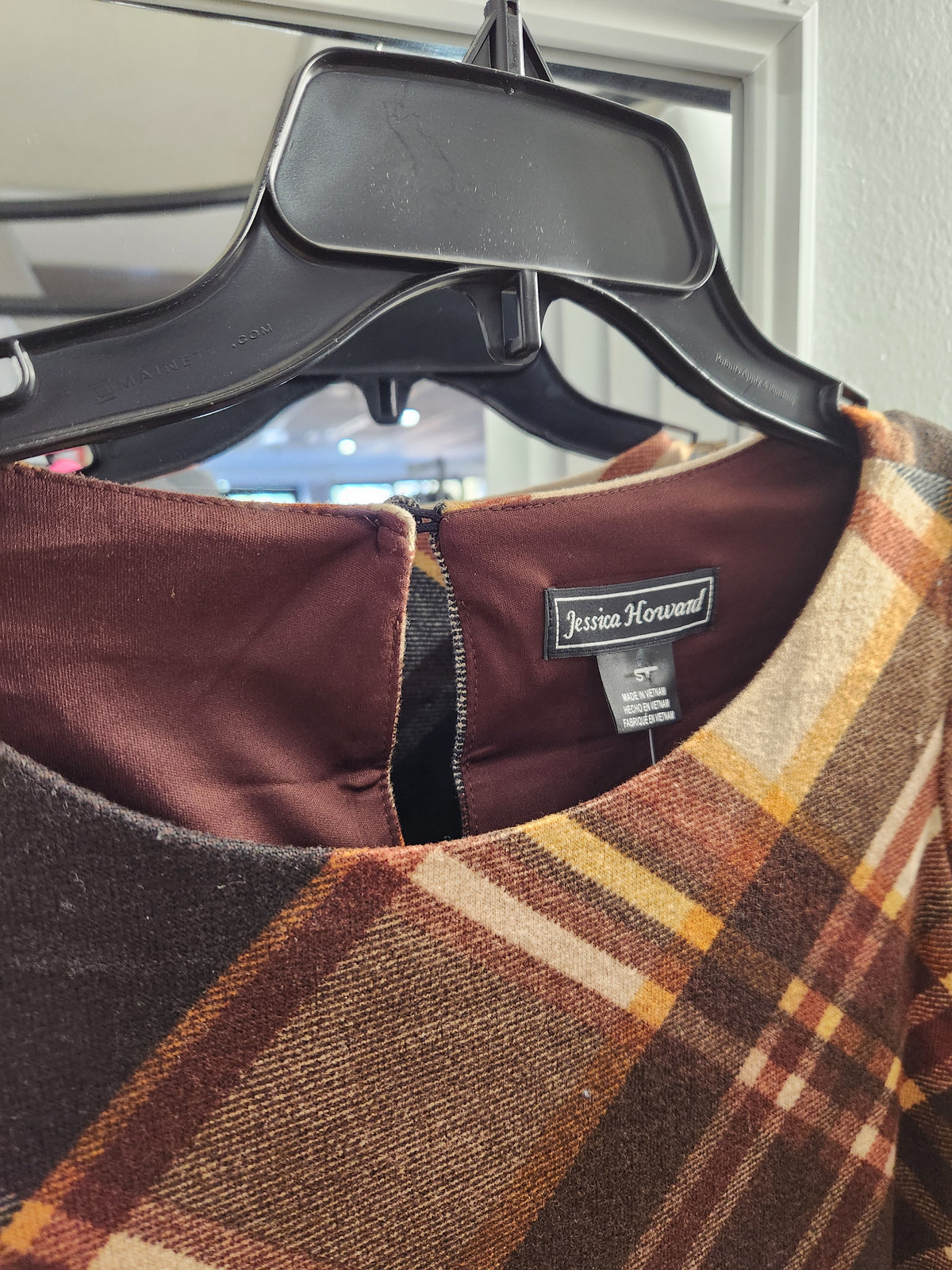 Jessica Howard Plaid A-Line Dress