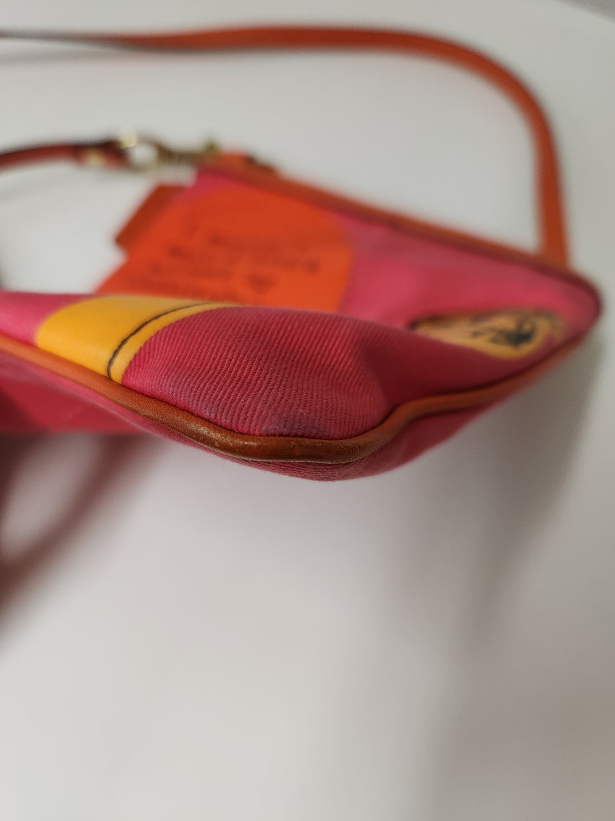 Limited Edition Coach Bonnie Cashin crossbody bag close up photo of the condition of the bag